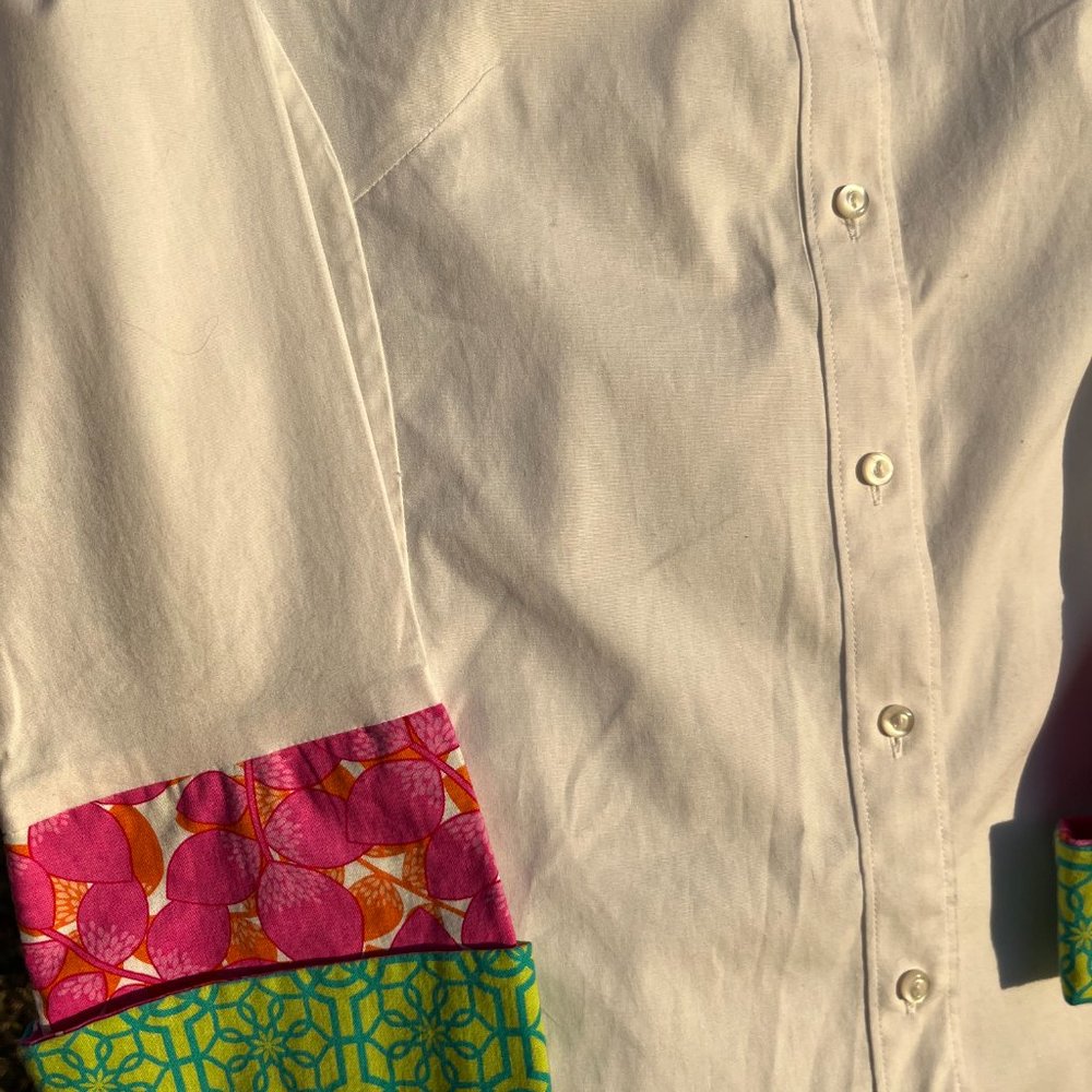 Unique Patchwork Button Down - Picture 3 of 4